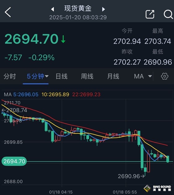黃金短線突然一波跳水！金價剛剛逼近2690美元 如何交易黃金？