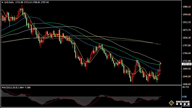 漢聲張新才:[11月9日早評]金價大漲觸及100日均線，短線激發多頭情緒增加